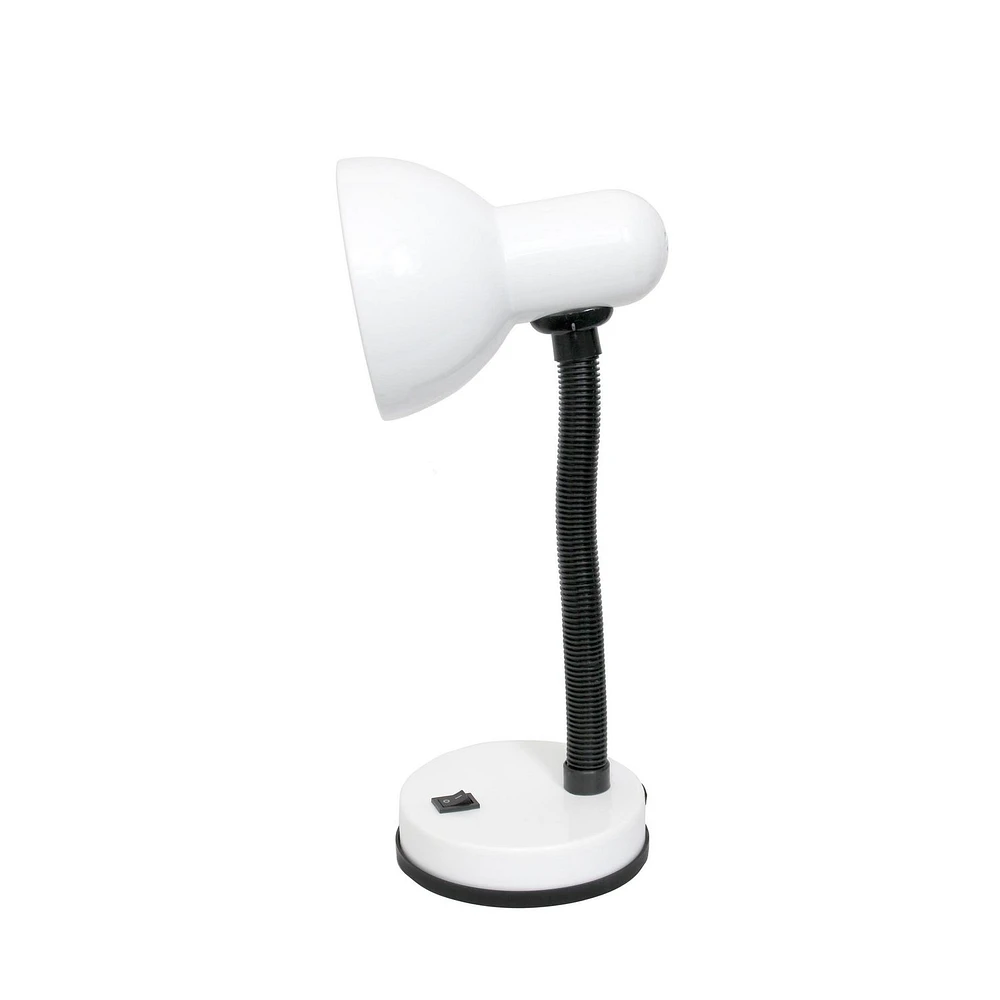 Simple Designs Basic Metal Desk Lamp with Flexible Hose Neck
