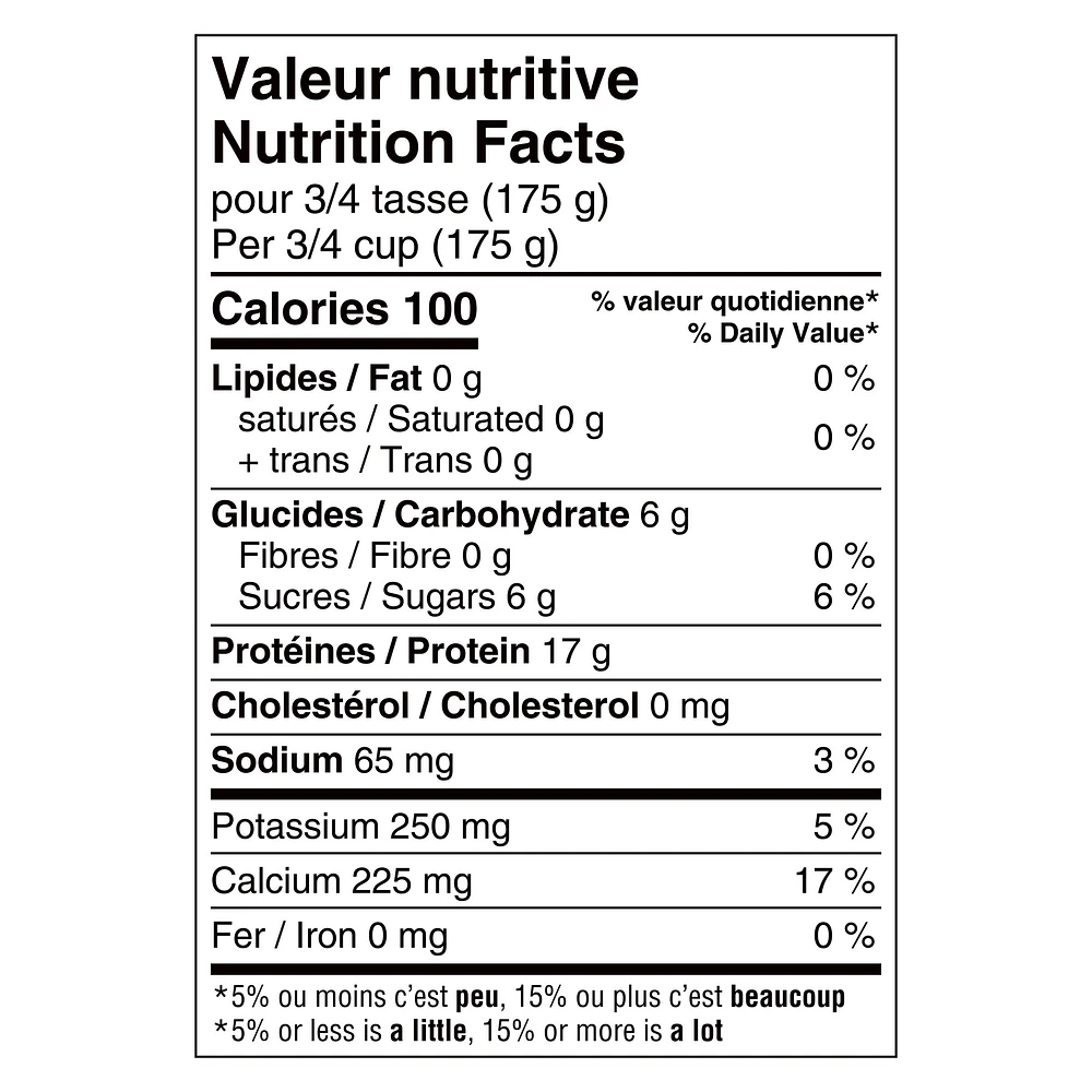 Liberté Grec Yogourt 0 %, Nature, Teneur élevée en protéines, 750 g 750g