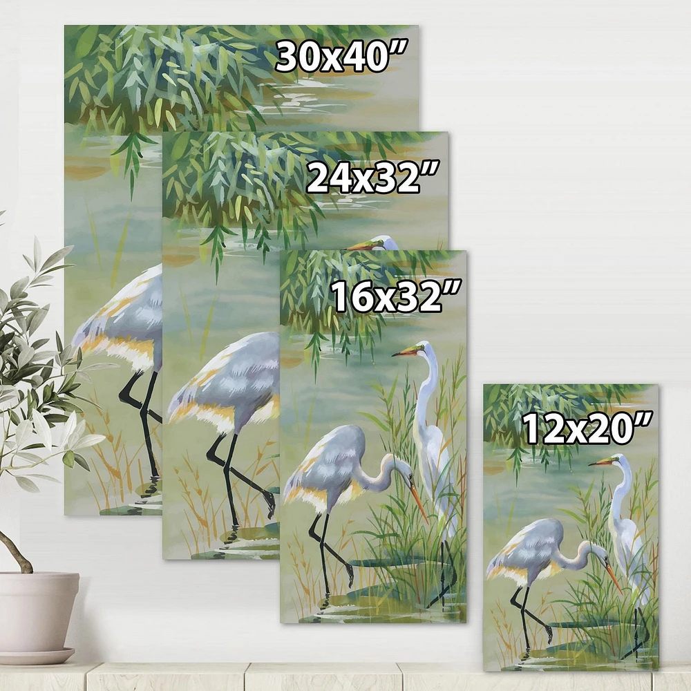 Designart Oiseaux Héron I Art mural sur toile
