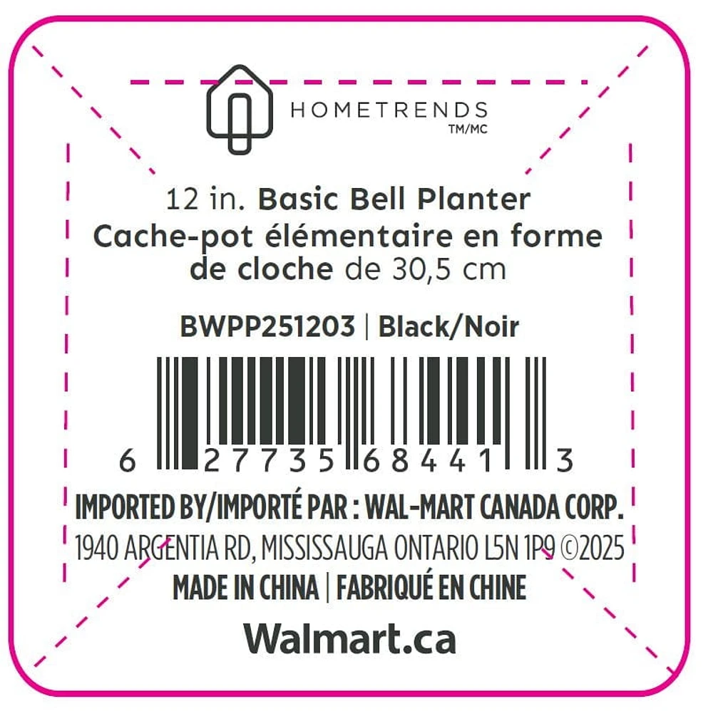 Hometrends Cache-pot élémentaire en formede cloche