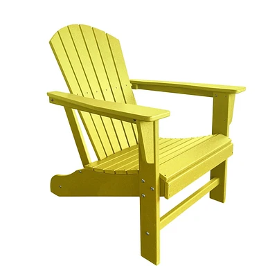 Traditional Poly Wood Adirondack Chair in Yellow