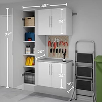 Prepac Black HangUps Work Storage Cabinet Set S - 3pc
