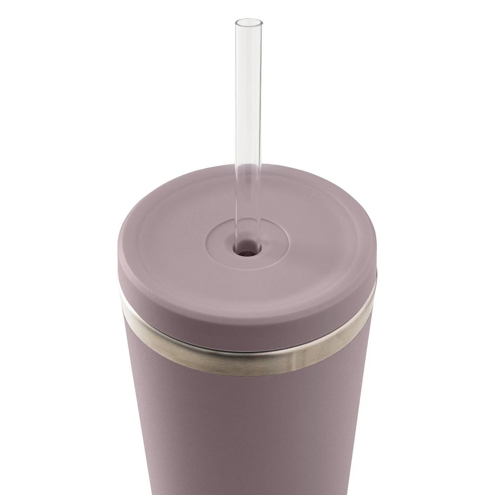TAL Stainless Steel Ranger Tumbler with Straw 24oz, Mauve, water bottle