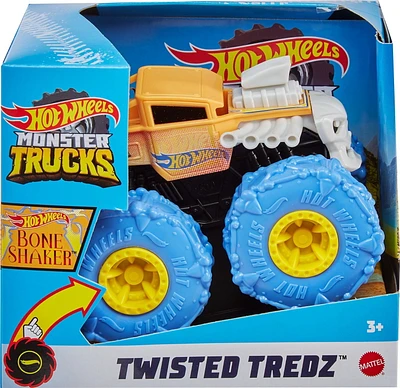 Hot Wheels Monster Trucks 1:43 Scale Rev Tredz Vehicle Bone Shaker with Friction Motor
