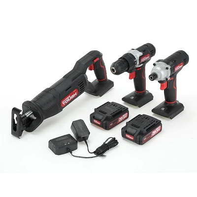 HYPER TOUGH 20-VOLT MAX TROUSSE TRIO D'OUTILS AU LITHIUM-ION Tension nominale: 20V MAX