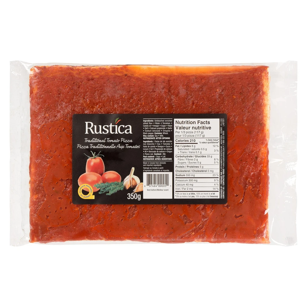 Rustica Traditional Italian Bakery Style Tomato Pizza 350g, Italian Tomato Pizza