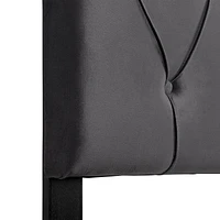 Tête de lit simple CorLiving Catalina en velours capitonné de diamants