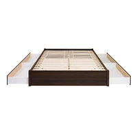 Prepac 63 in W x 16 in H x 83 in D Queen Select 4-Post Platform Bed with 4 Drawers