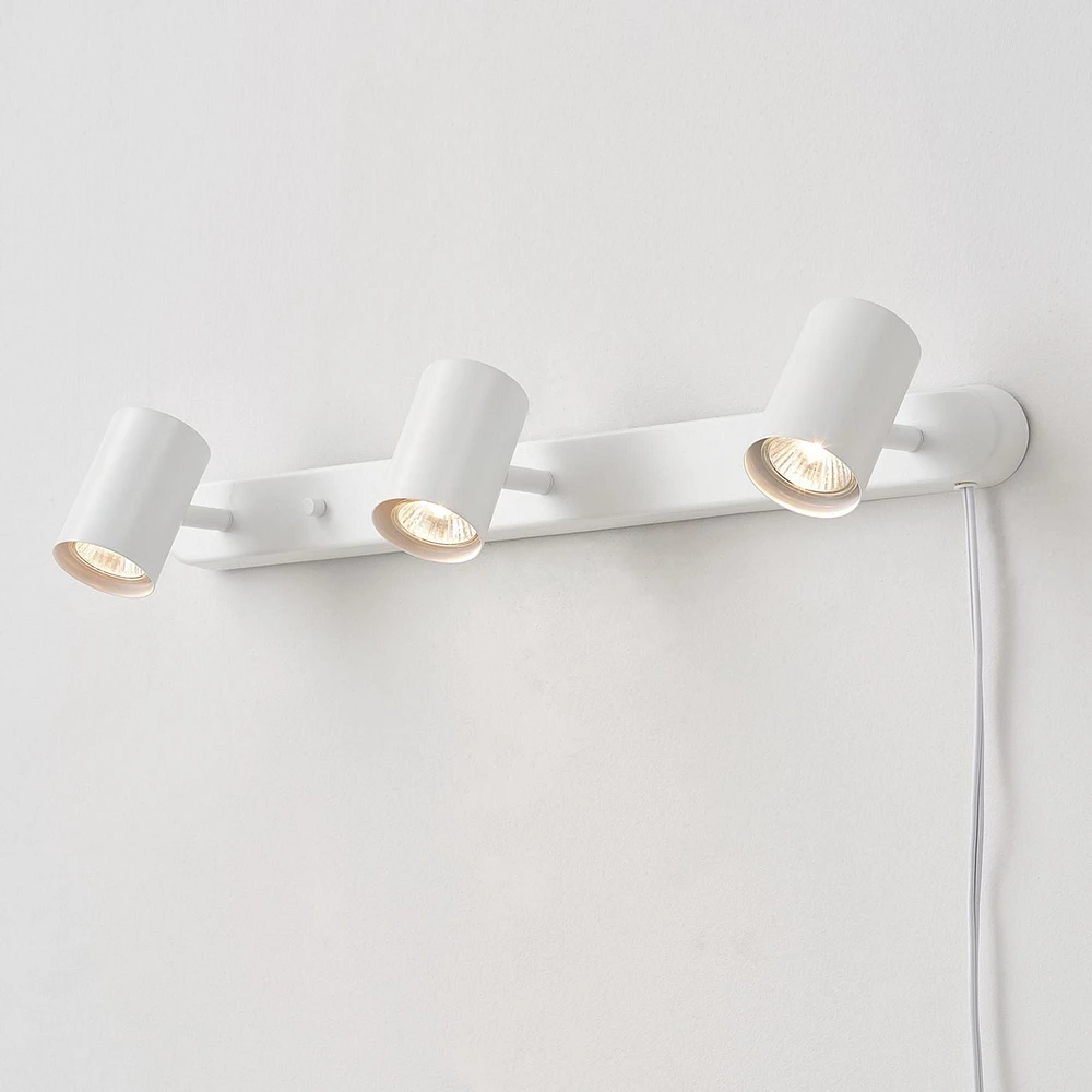 Dale 3-Light Matte White Plug-in Track Lighting