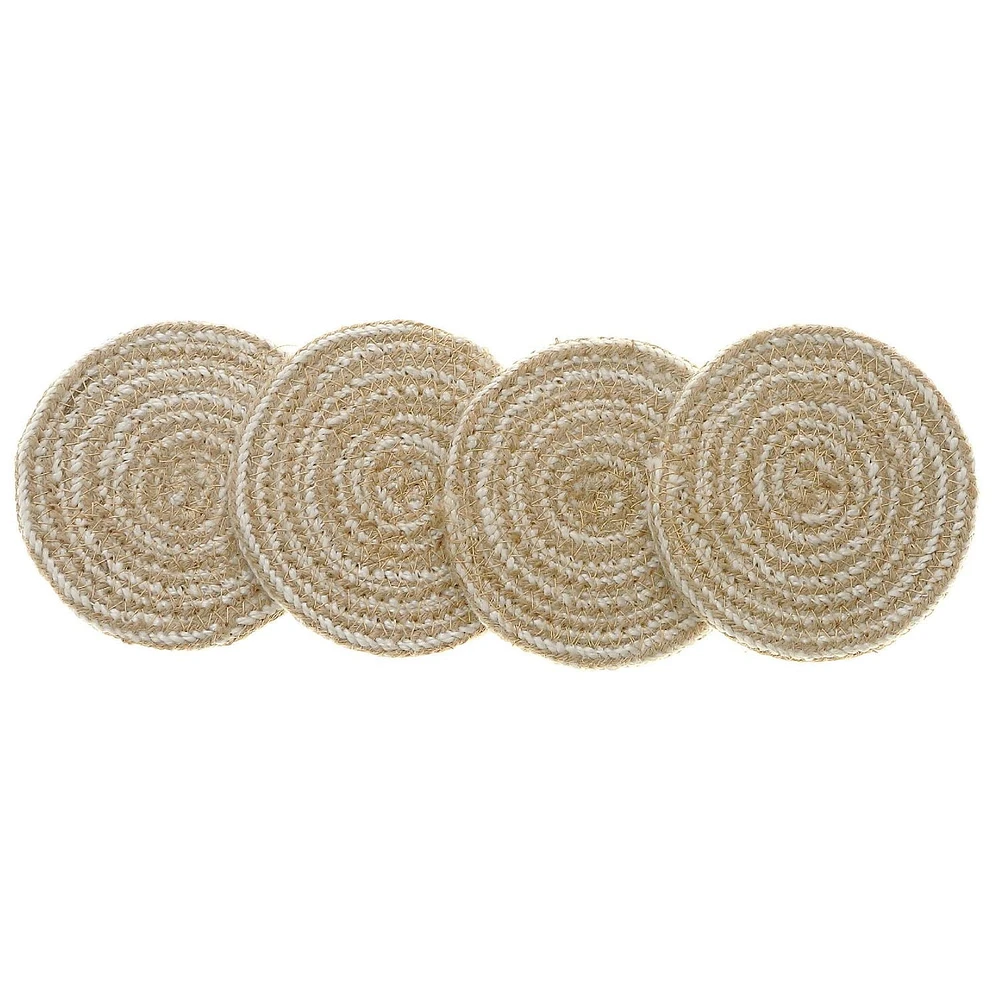 4 Coaster De Ligne Ronde Pc