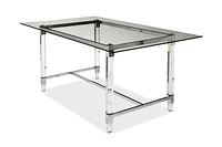Topline Home Furnishings Table de salle à manger 64 "translucide