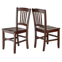 Ens. 2 pièces chaise à dossier en lattes Madison de Winsome