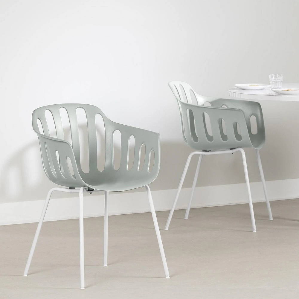 Ensemble de 2 chaises avec accoudoirs de la collection Flam South Shore