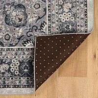 Tapis Emerald Barton noir & crème de 5 pi x 7 pi