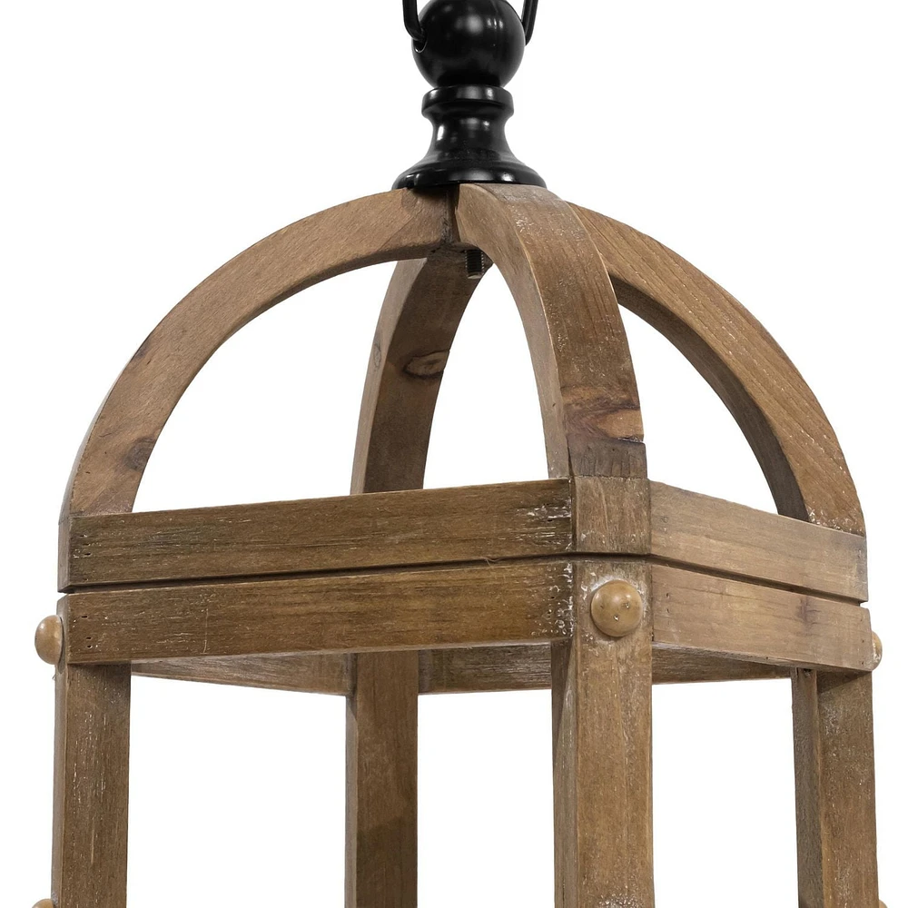 Hometrends Lanterne en bois 14.5pouces High 6.9 x 6.9 x 15.2 pouces