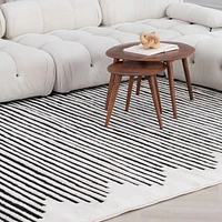 Rug Branch Domus Abstract Indoor Area Rug, Cream Black, Modern - Living Room, Bedroom, Dining Room