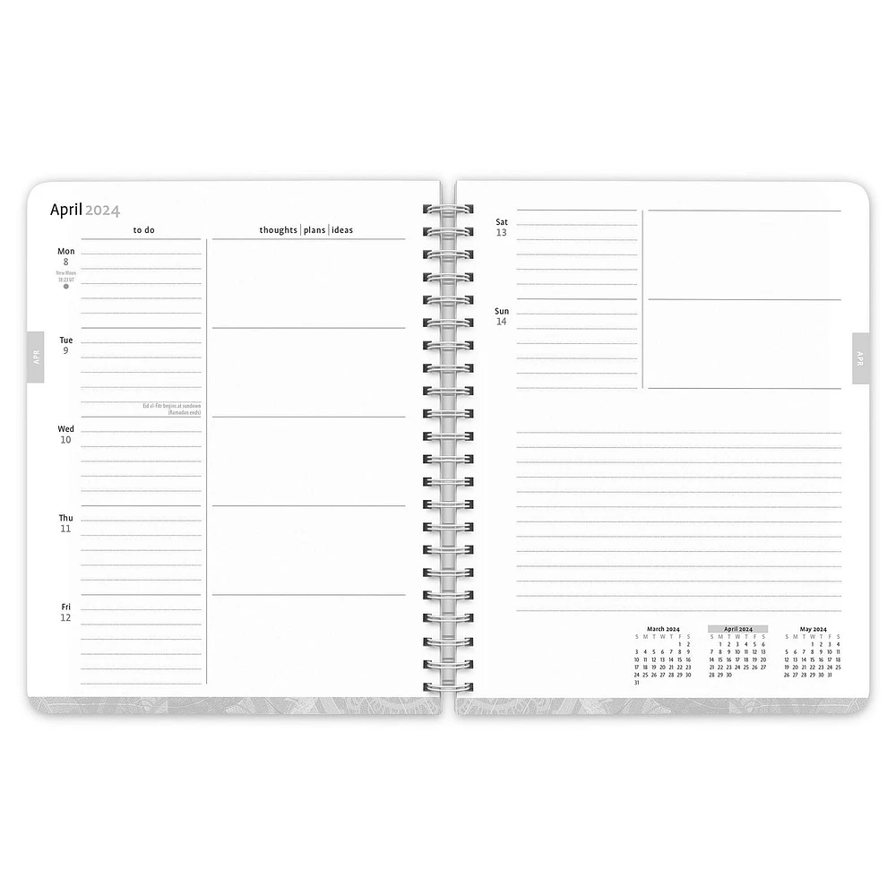 Brush Dance Mindful Living 2024 6x7.75 Inch Desk Planner, 9781975470005