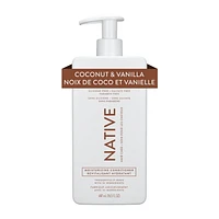 Revitalisant hydratant Native Noix de coco et vanille, sans sulfate, sans parabènes 487 ml
