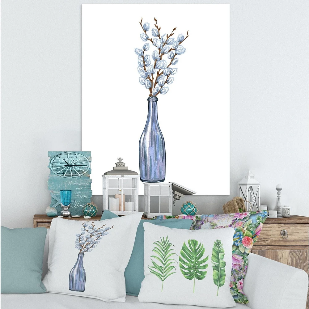 Designart Bouquet de brindilles de saule pourpre II Art mural sur toile