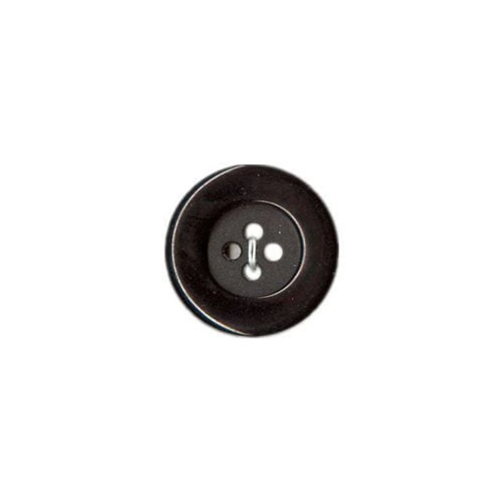 La Vogue 23 mm 4-Hole Button - Black, La Vogue buttons and closures offer you the most fashionable and contemporary assortment of styles and colours.