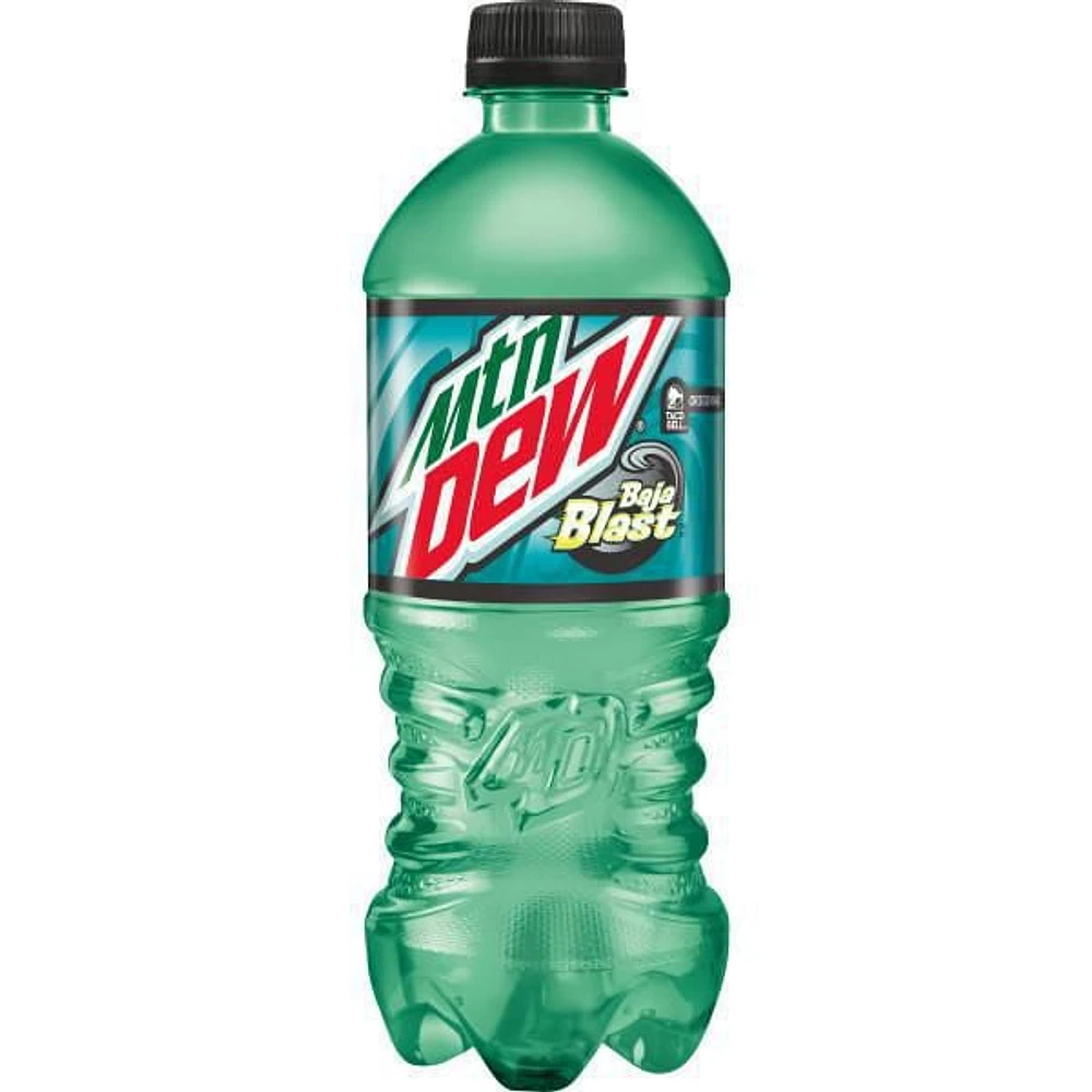 Mtn Dew Baja Blast Soft Drink, 591 mL Bottle