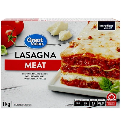 Great Value Meat Lasagna, 1 kg