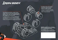 IBF Iron Body Fitness Jeu d'haltères ajustables - 25 lb. (11,34 kg) - 2 x 12,5 lb (5,67 kg) - S'ajuste facilement par incréments de 2,5 lb (1,3 kg) à partir de 2,5 lb. (1,3 kg) à 12,5 lb (5,67 kg) cha