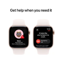 Apple Watch Series 10 - 42mm - GPS - Rose Gold Aluminium Case with Light Blush Sport Band - S/M Watch Series 10