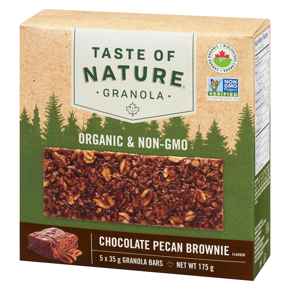 Taste of Nature Organic Chocolate Pecan Brownie Granola Bars