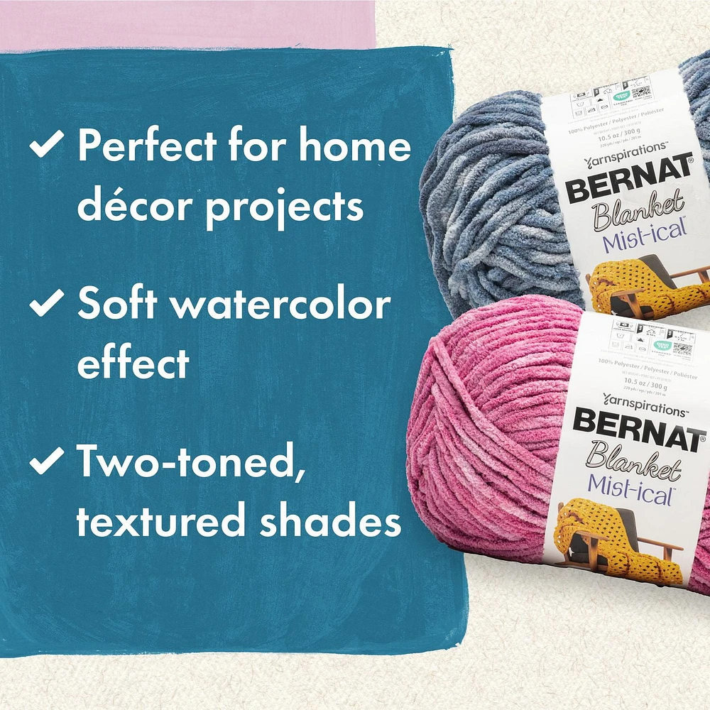 Bernat® Blanket Mist-ical™ #6 Super Bulky Polyester Yarn, 10.5oz/300g 220 Yards
