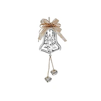 Ornement En Forme De Cloche En Métal Avec Renne (Argent) - Ensemble De 6