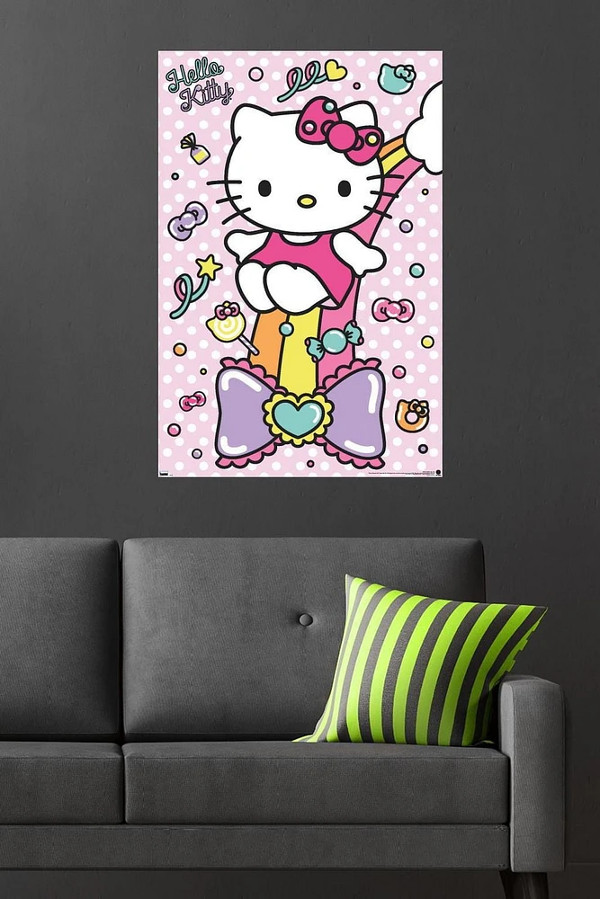 Hello Kitty: 21 Sugar Rush - Rainbow Wall Poster, 22.375" x 34"