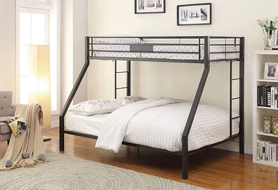 ACME Limbra Twin XL over Queen Bunk Bed in Sandy Black