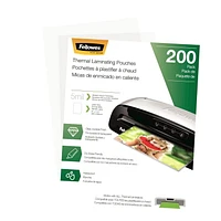 Pochettes de plastification thermiques - Lettre, 5 mils, 200 paquet