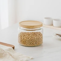 Mainstays Kitchen Storage Glass Jar 2L  glass jar with bamboo lid, Food grade sealing ring 8.5cups/2L