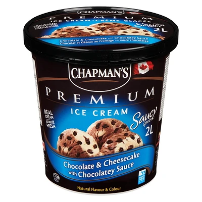 Chapman's Premium Chocolate & Cheesecake with Chocolate Saucy Spots Cream