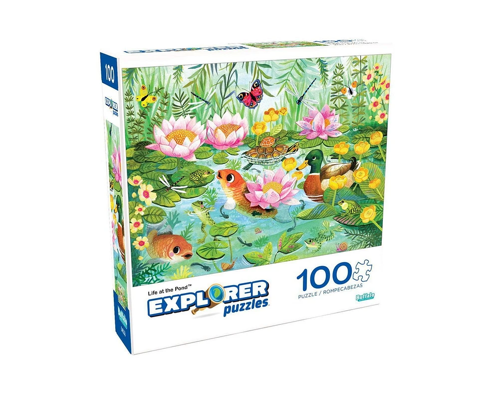Buffalo Games - Le puzzle Explorer Puzzles - Life at the Pond - en 100 pièces