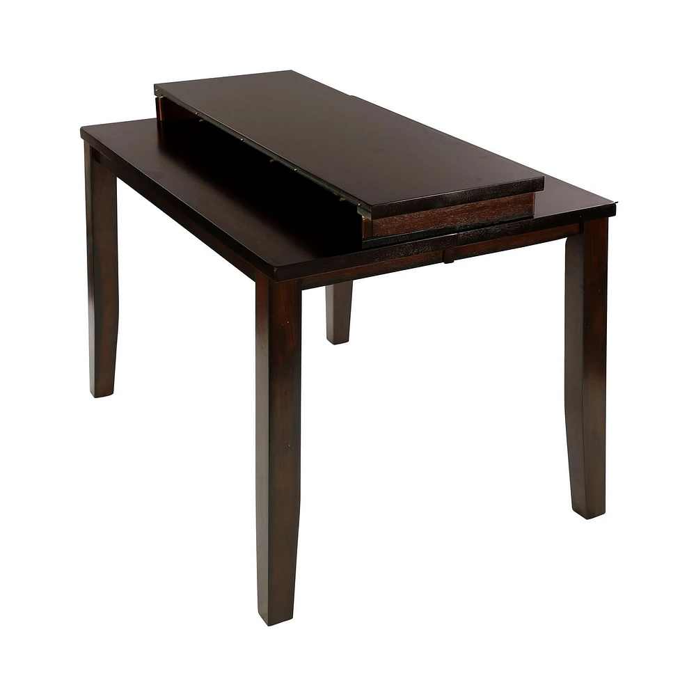 Topline Home Furnishings Burnish Espresso 5pc Counter-height Dining Set