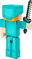 MINECRAFT – FIGURINE DE BASE – 8,26 CM (3,25 PO) – Alex avec armure en diamant