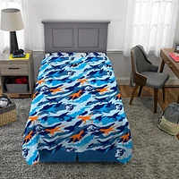 Ensemble de draps pour lit 1 place Monde Jurassique "Point de vue bleu" Ensemble de draps Jurassic