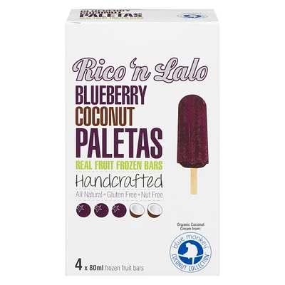 Rico N Lalo Paletas Myrtille De Noix De Coco