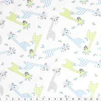 Fabric Creations Baby Boy Flannel Pre-Cut Pack, 4 x 1/2 yd