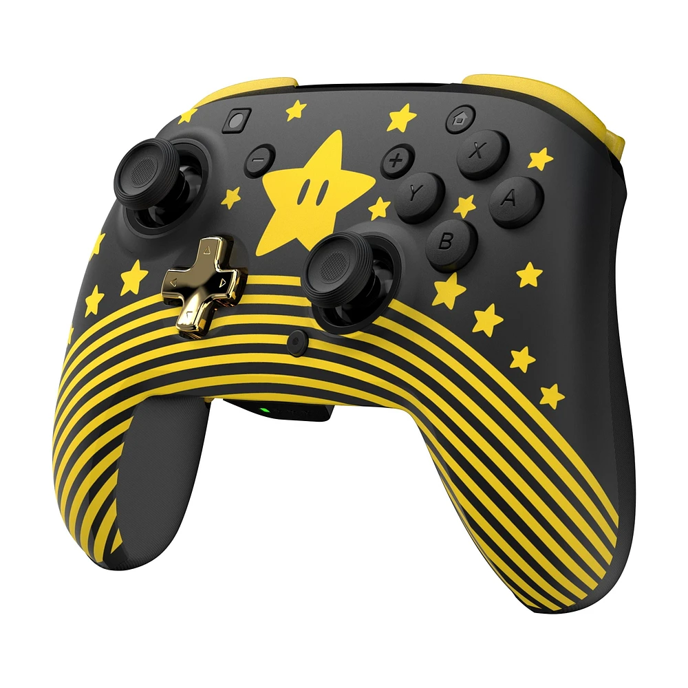 Rematch™ Wireless Controller: Super Mario Star – Officially licensed Nintendo wireless controller for casual and competitive gaming, Enhance your gaming experience with the officially licensed Nintendo Rematch Wireless Controller, featuring a Super Mario Star design with glow-in-the-dark functionality and built-in motion controls.