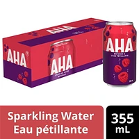 AHA Raspberry + Acai Fridge Pack Cans, 355 mL, 12 Pack, 355 mL