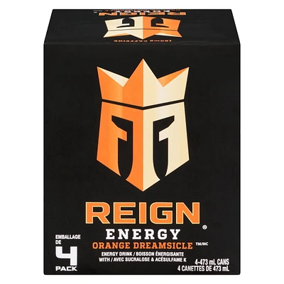 REIGN, Orange Dreamsicle, 473mL, 4 Pack, 473 mL 4 pack