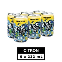 Brisk Lemon Iced Tea, 222mL Cans, 6 Pack