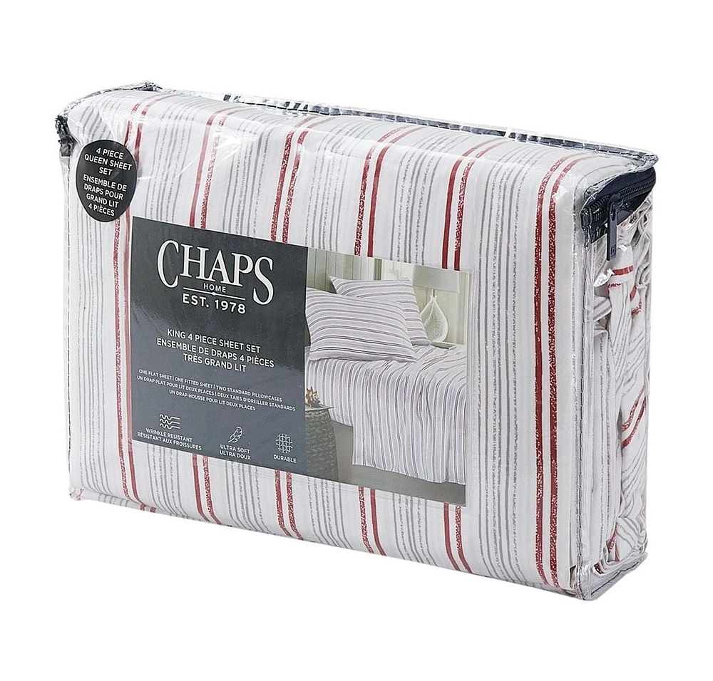 Chaps Microfiber Sheet Set, Double - King