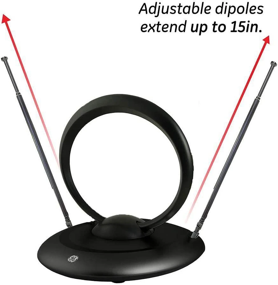 ONN Indoor HD TV Antenna, Easy Adjust, ONA16AV002CA