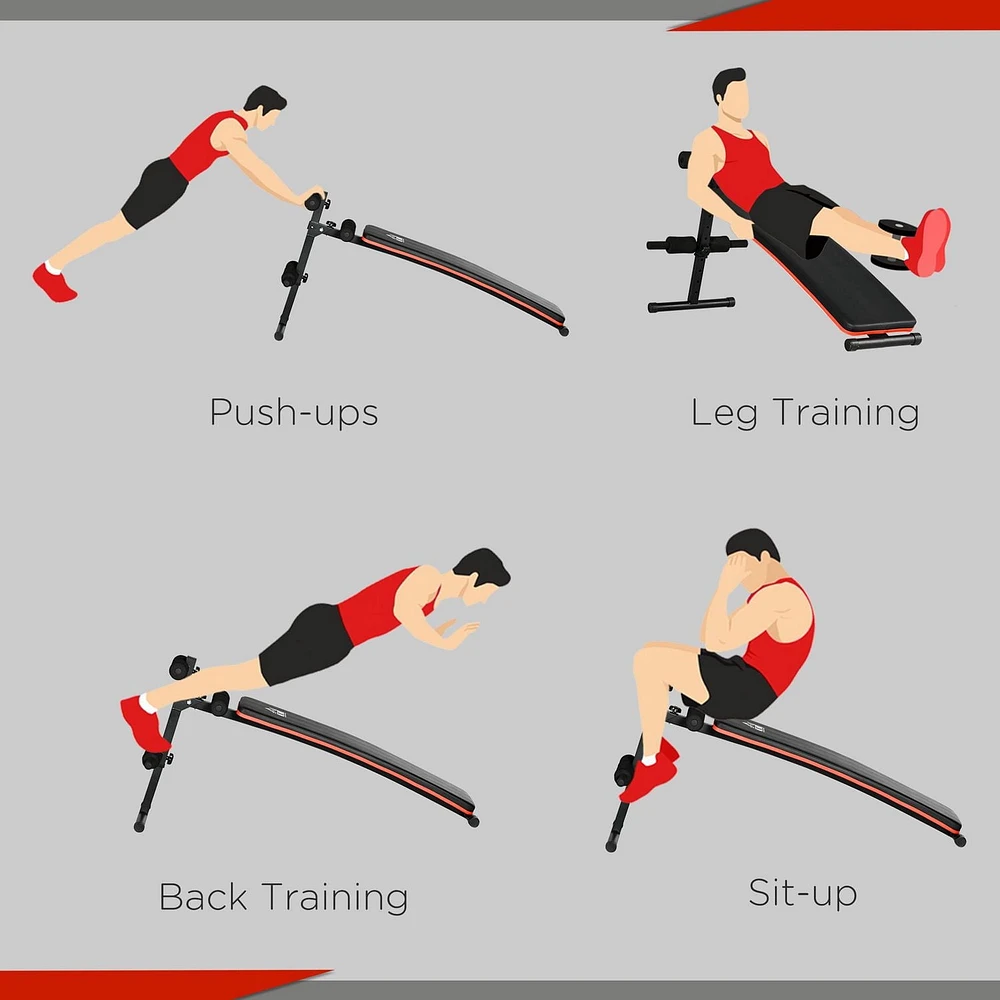 Soozier Banc assis pliable, entraînement de base réglable pour gym à domicile