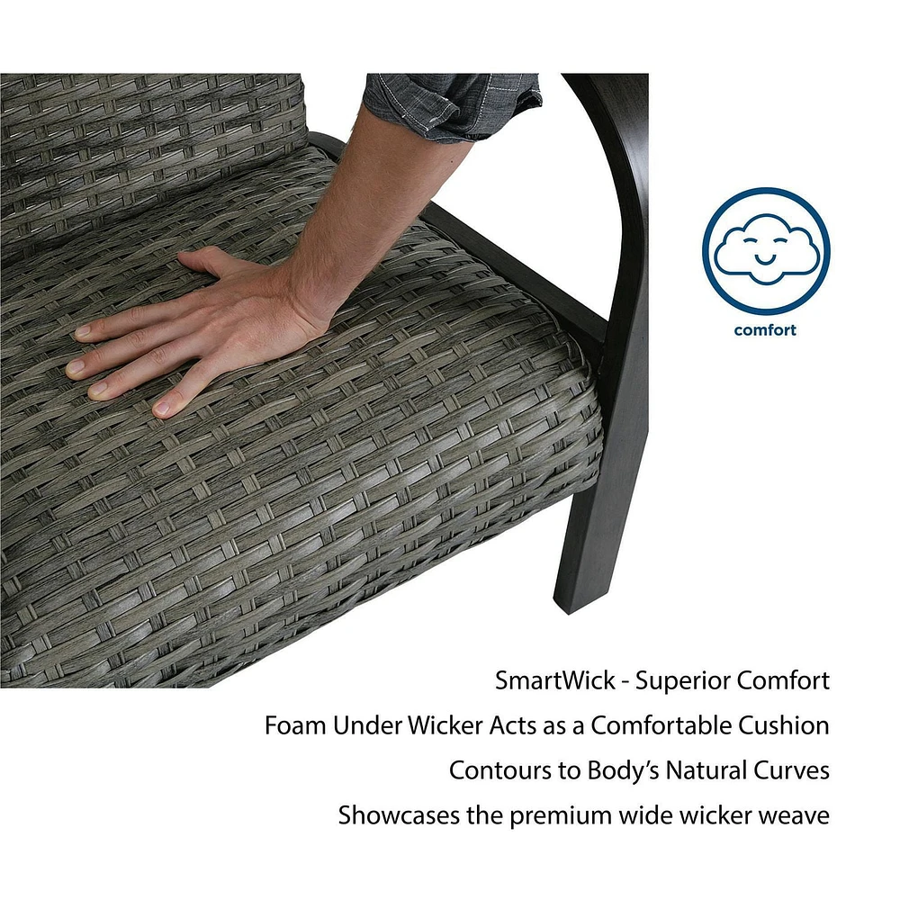 COSCO Outdoor Living, SmartWick, Patio Chaise Lounge, Dark Brown